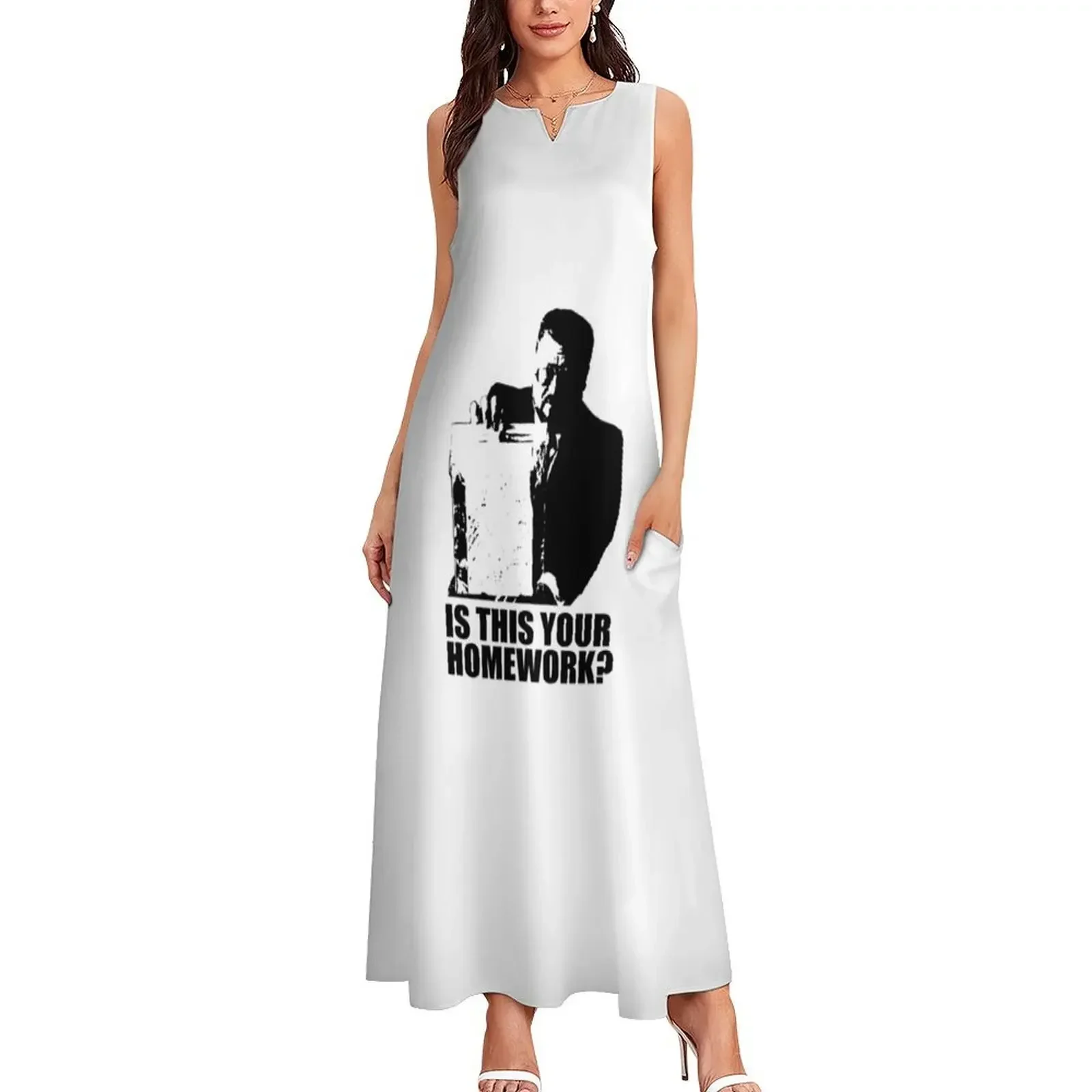 تي شيرت The Big Lebowski Walter Sobchak Homework فستان طويل فستان نسائي صيفي طويل