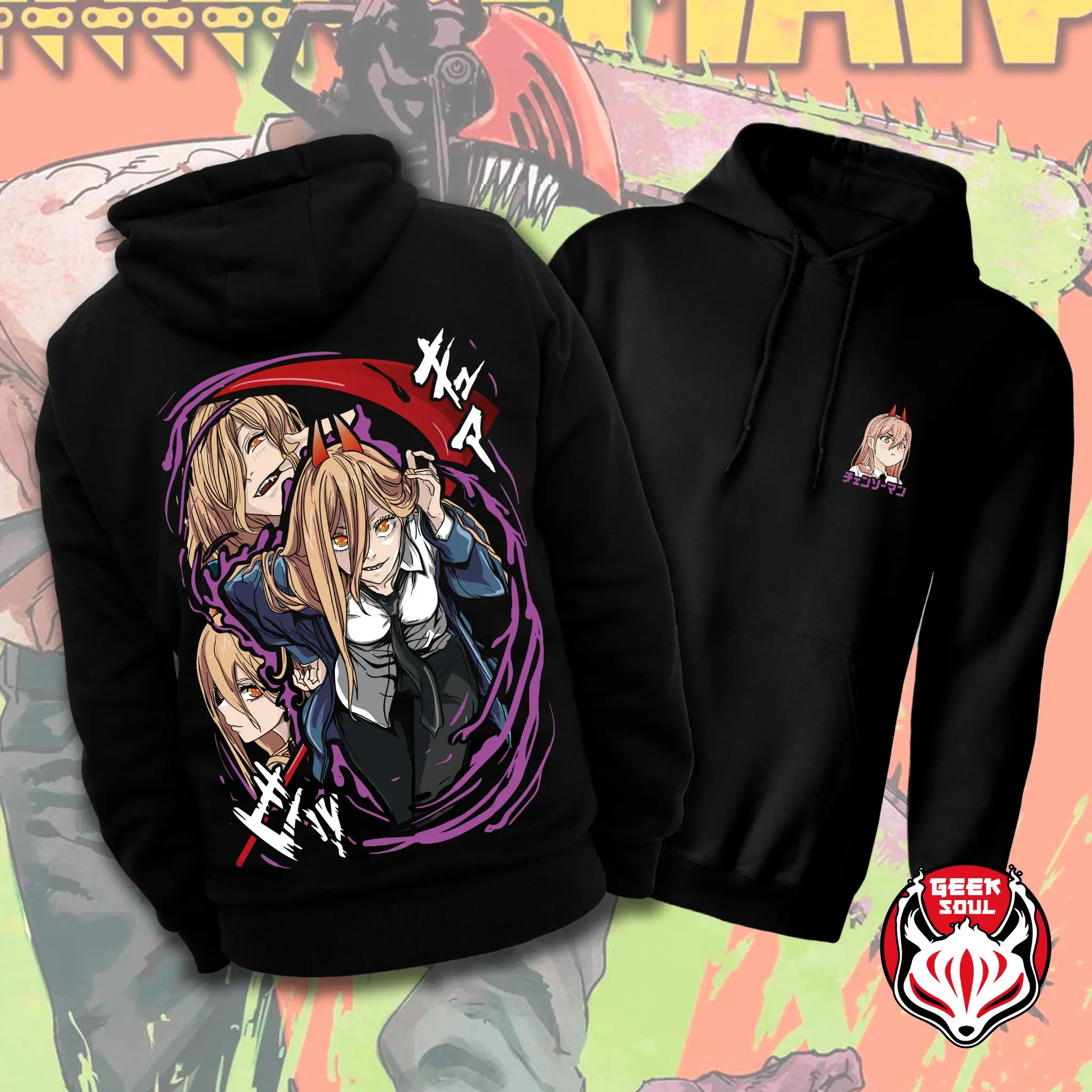 Sweat à capuche pour hommes et femmes, Anime, tronçonneuse, graphique Manga, automne hiver, polaire épaisse, pull chaud, surdimensionné, survêtement Y2k