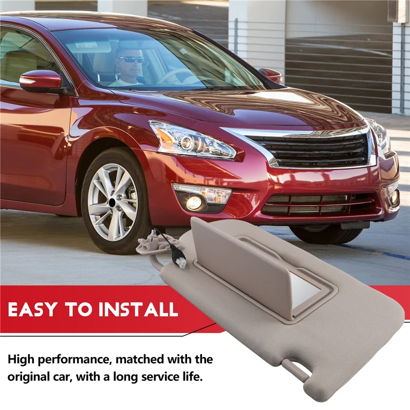 

A80X-Бежевый солнцезащитный козырек для Nissan Altima 2013-2018 с косметическим зеркалом