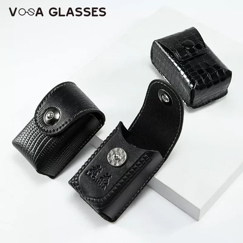 Classic Leather Presbyopic Glasses Case Women Elegant Leather Glasses Box Suitable for Narrower Glasses Sunglasses Case