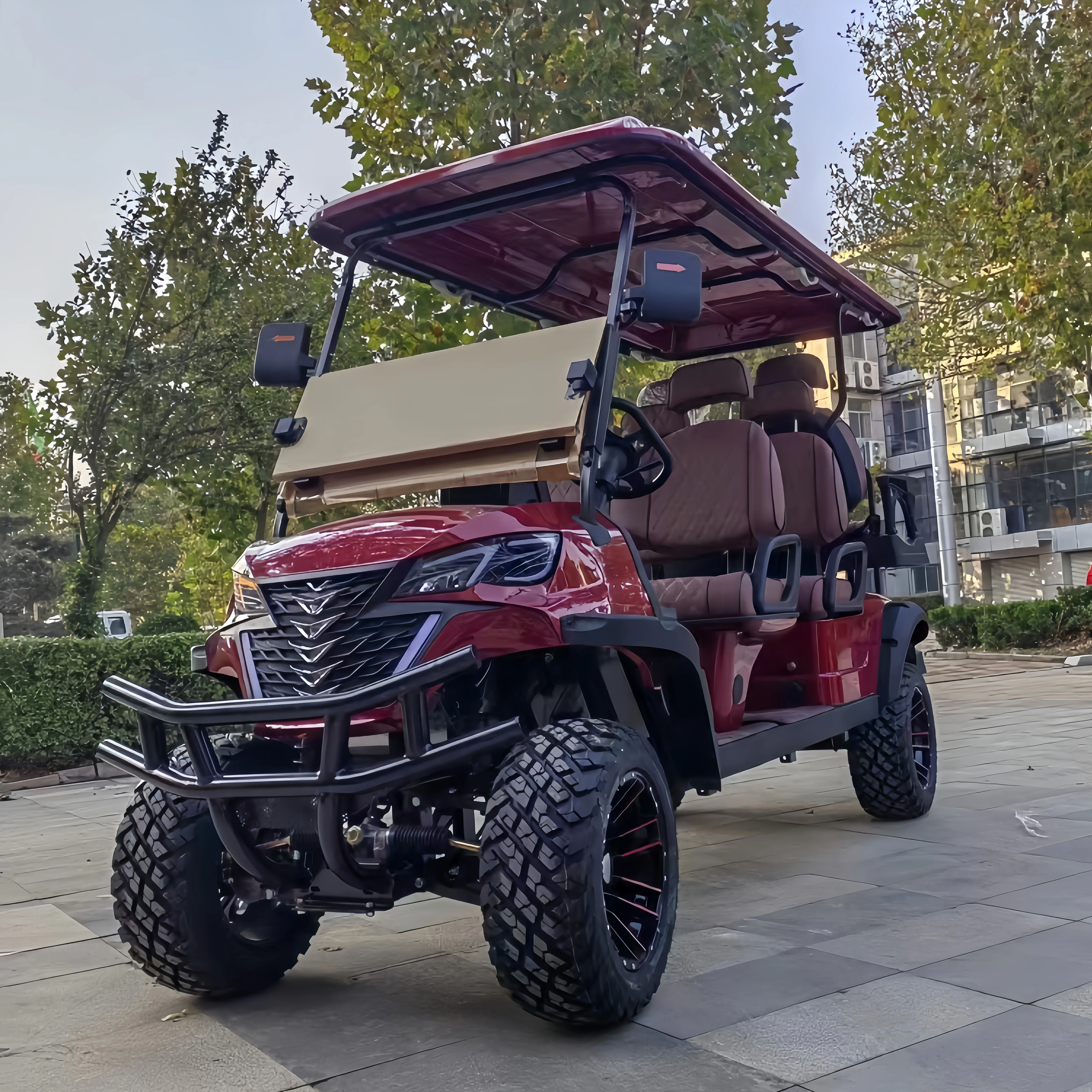 Customized Professional Design Electric Supplier Electric Club Golf Cart 6 Seats Hunting Golf Cart