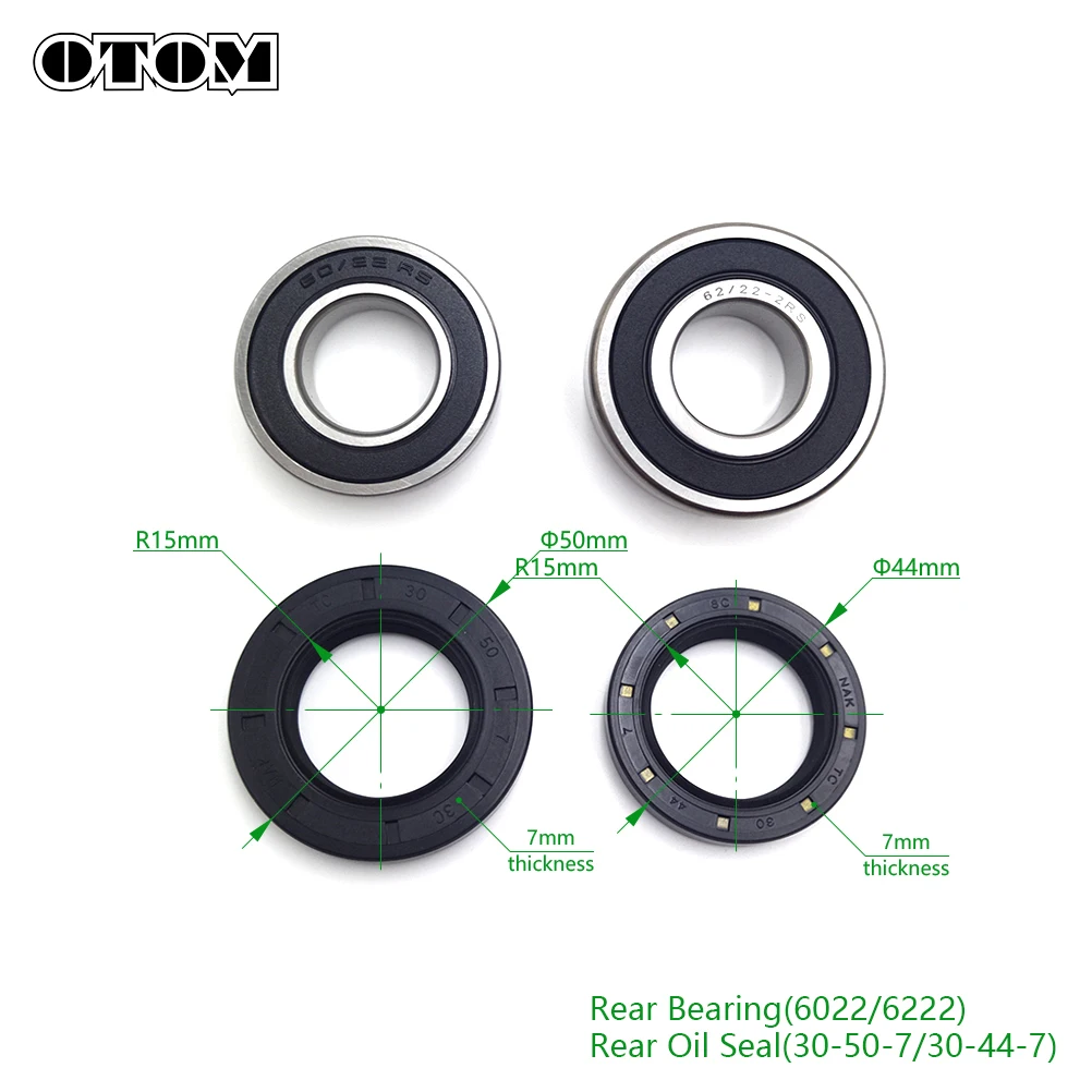 OTOM Motorcycle Rear Wheel Bearing Hub Oil Seal 6222 6022 Kit For YAMAHA YZ125 YZ250X YZ250F YZ400F YZ426F WR450F Motorbike Part