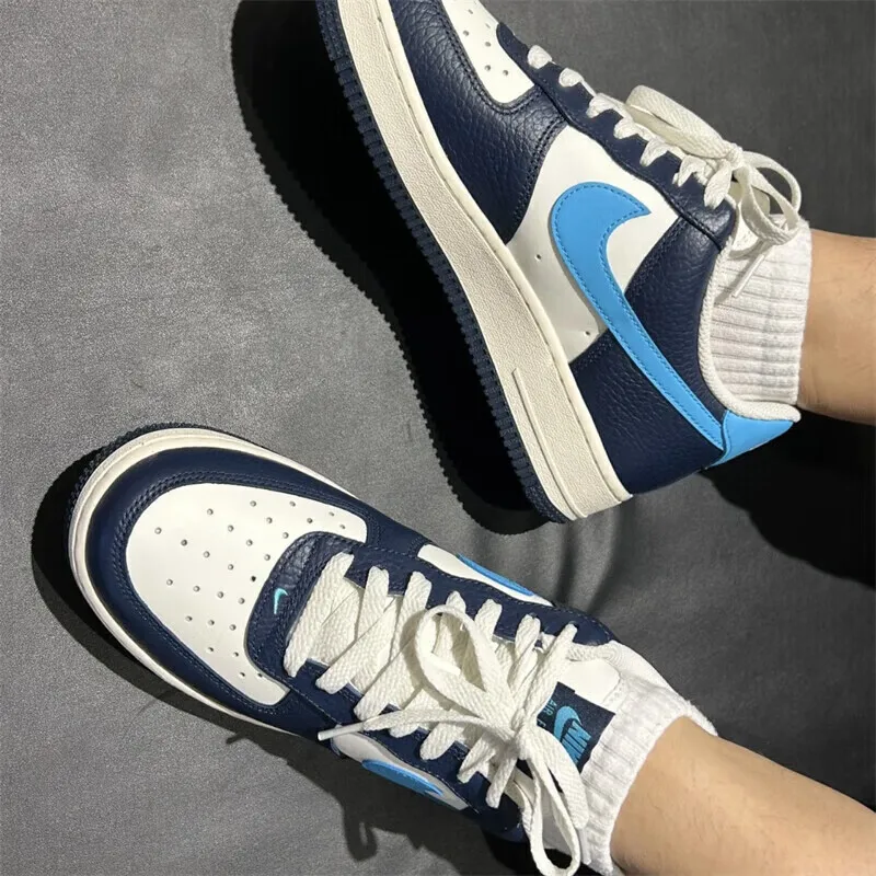 รองเท้าผู้ชาย Nike 2024 ฤดูใบไม้ร่วง AF1 Air Force One All-Match แนวโน้มนักเรียนสบายรองเท้าผ้าใบ Low TOP BOARD รองเท้า HJ9291-478