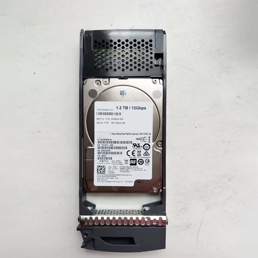 For NetApp1.2T 10K SAS 2.5'' X342A-R6 SP-342A-R6 DS224C 1.2TB Hard Disk