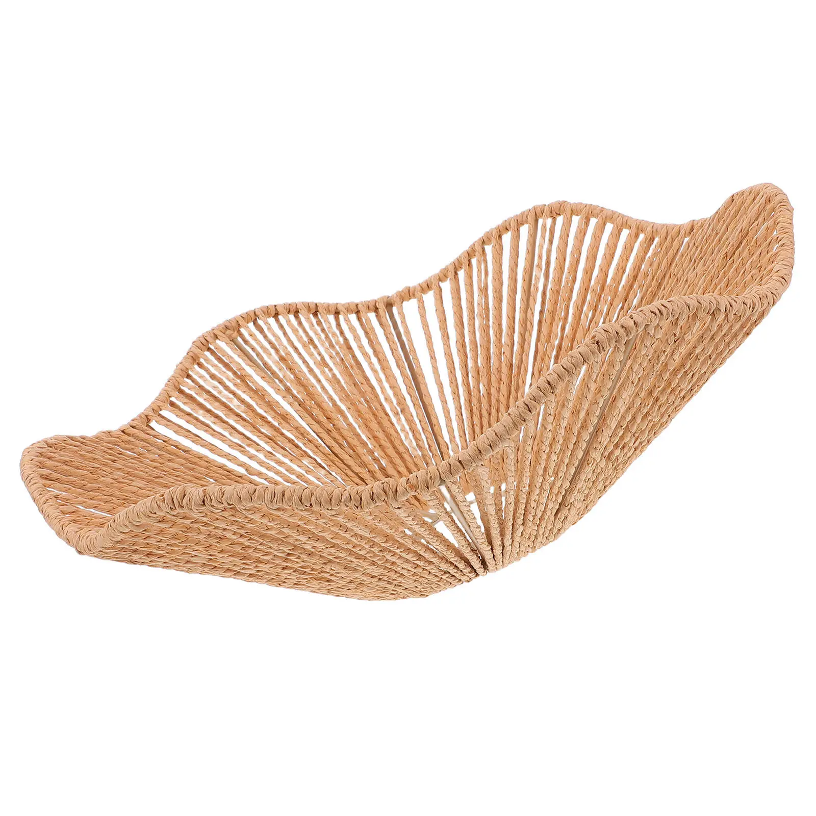 Minimalist Straw Hat Pendant Lamp Shade Handwoven Ceiling Light Cover for Living Room Dining Bedroom Warm Lighting Fixture