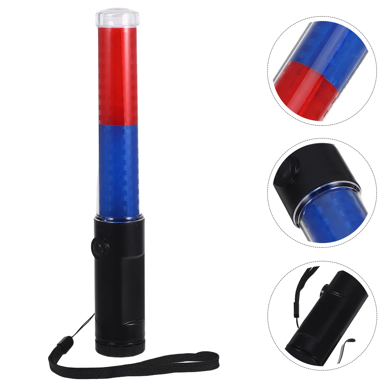 LED Traffic Control Stick 26Cm Bright Illumination Warning Light Wand Magnetic Hook Reusable Glow Wand for Concerts Parties