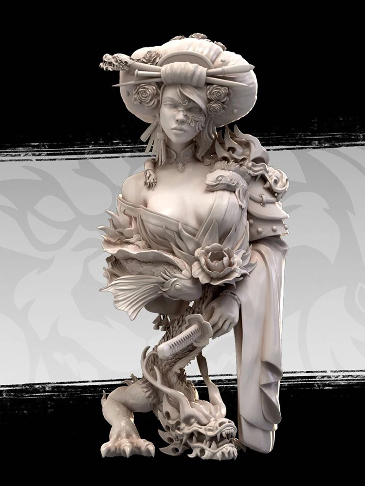 1/9 Scale Doll Resin Model Kit - Half-Body Figure - Magic Witch - Unassembled and Unpainted - 226R