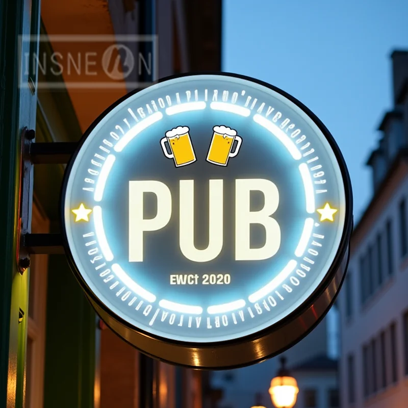 Custom Round Bar  LED Light Box Outdoor Business Sign Double Sided Waterproof Acrylic Backlit Advertising Display