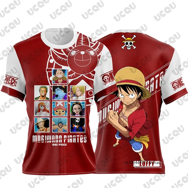 

Футболка с 3D-принтом One Piece Straw Hat Team, мультяшная аниме-коллекционная, для мужчин и женщин, спортивная, для косплея, повседневная, детская
