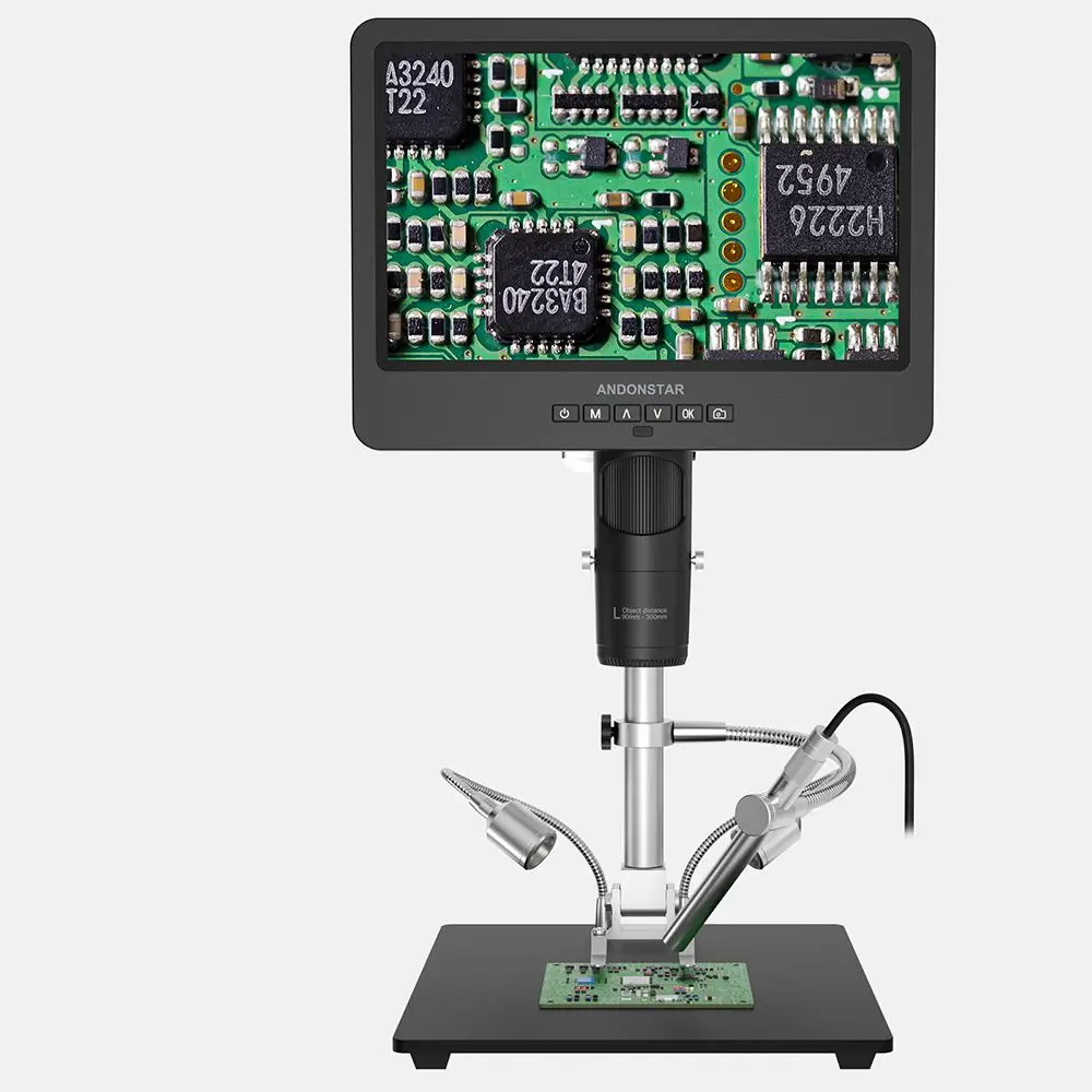 

Andonstar AD249SM with Endoscope 10.1" IPS 2160P UHD HDMI Digital Microscope 2000X for PCB Phone Electronics PCB Soldering Tools