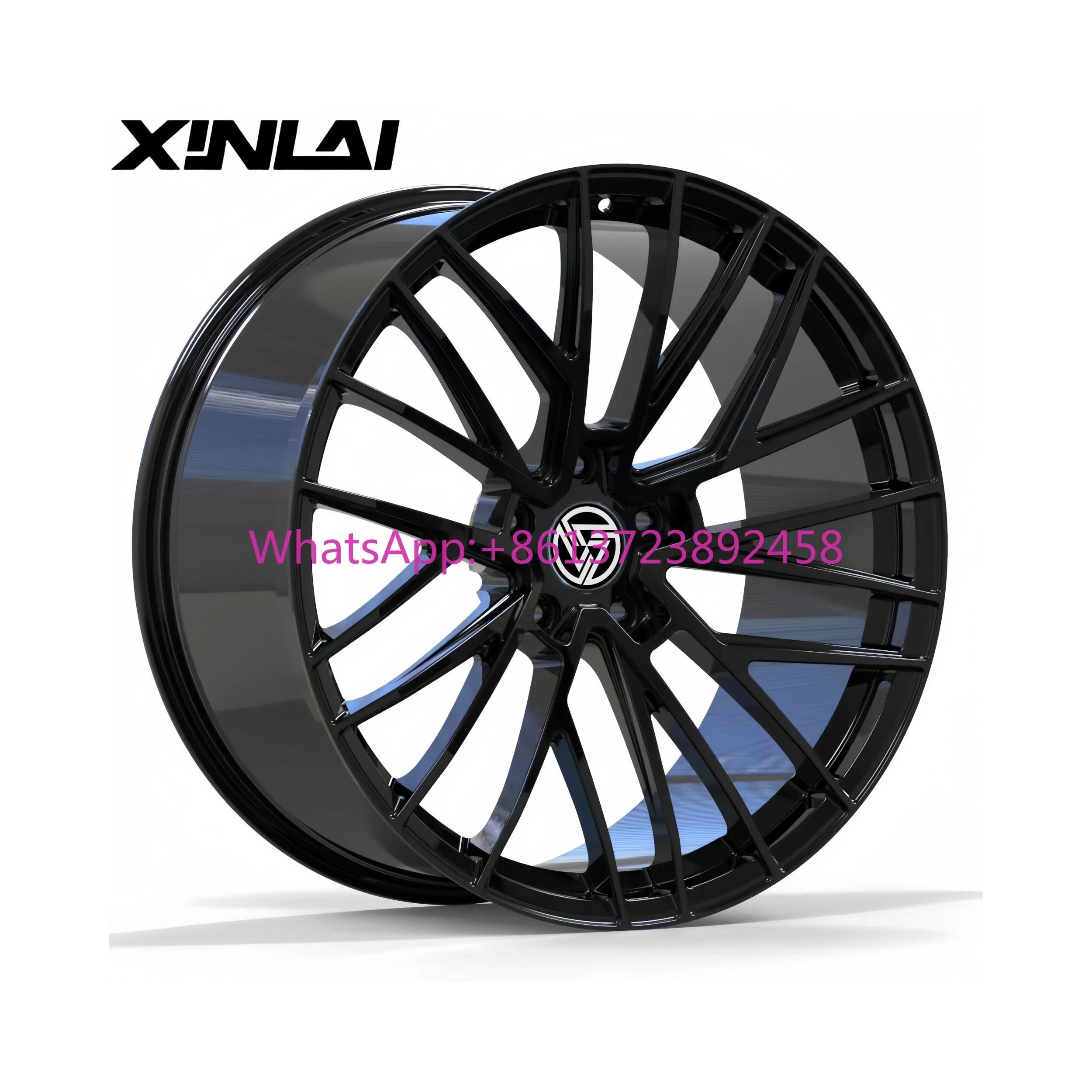 

XINLAI Black Deep Concave Polished Brushed Wheels 19 20 2122 23 Inch 5X120 5X112 5X114.3 Forged Passenger Car Wheels