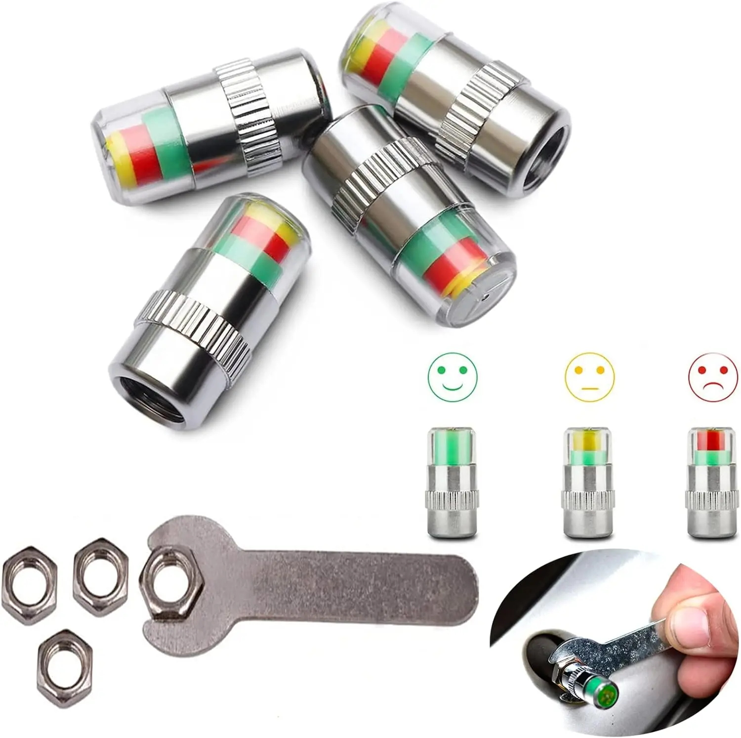 4Pcs Tire Pressure …