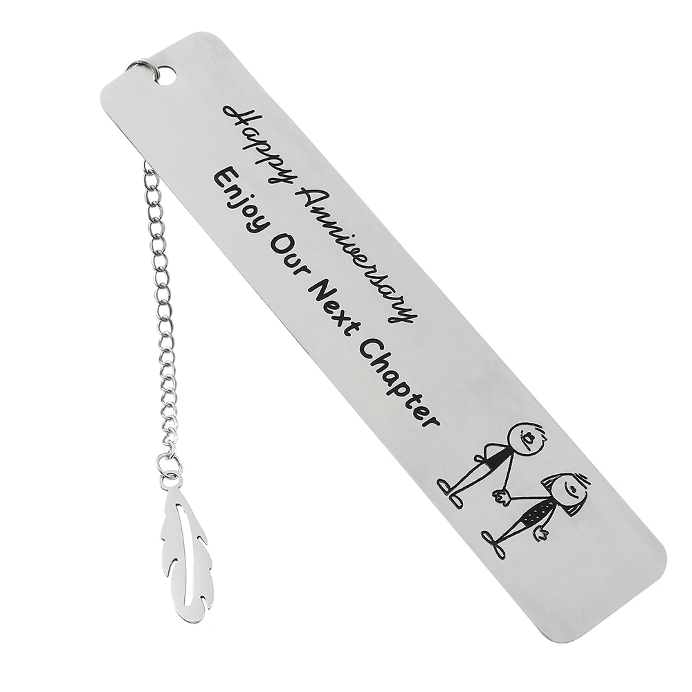 Anniversary Stainless Steel Bookmark Engraving Figure Bookmark Learning Tool for Teachers Students Bookworm Reading Lovers Gifts