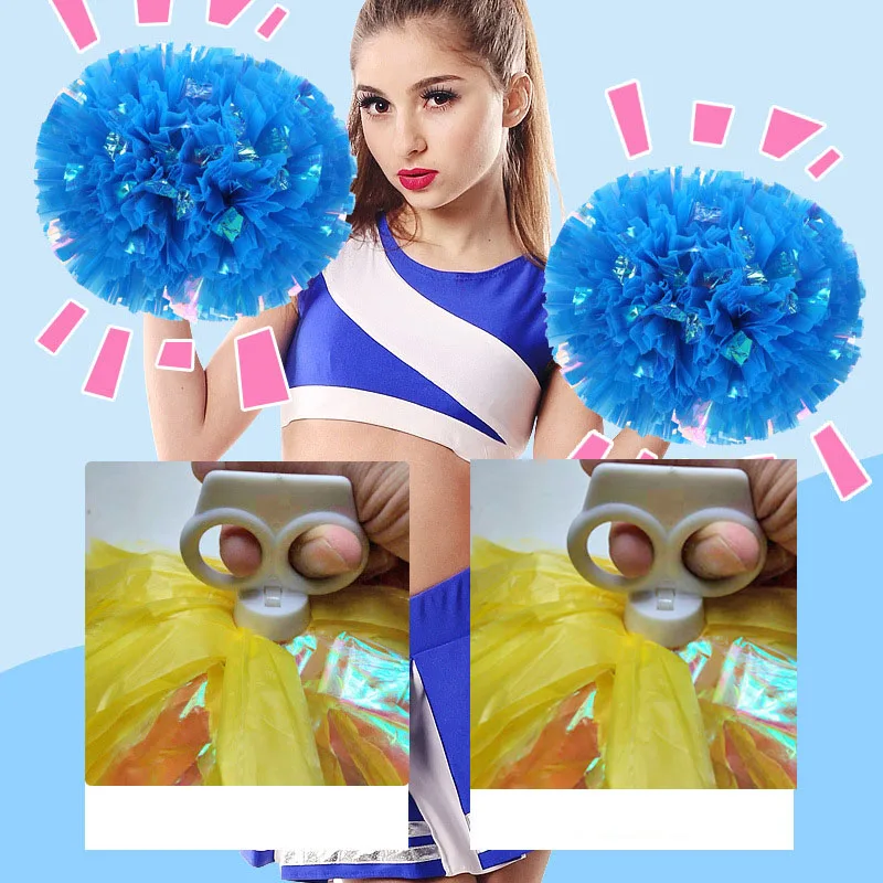 

25cm Game Pompoms Cheap Practical Cheerleading Cheering Flower Ball Apply to Dance Sports Match Supplies Vocal Concert Decorator