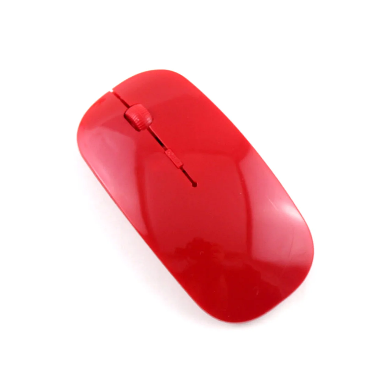 Mouse ottico wireless ultra sottile da 2,4 GHz 1200 Dpi rosso per PC portatile Tecnologia stabile Mini ricevitore Nano
