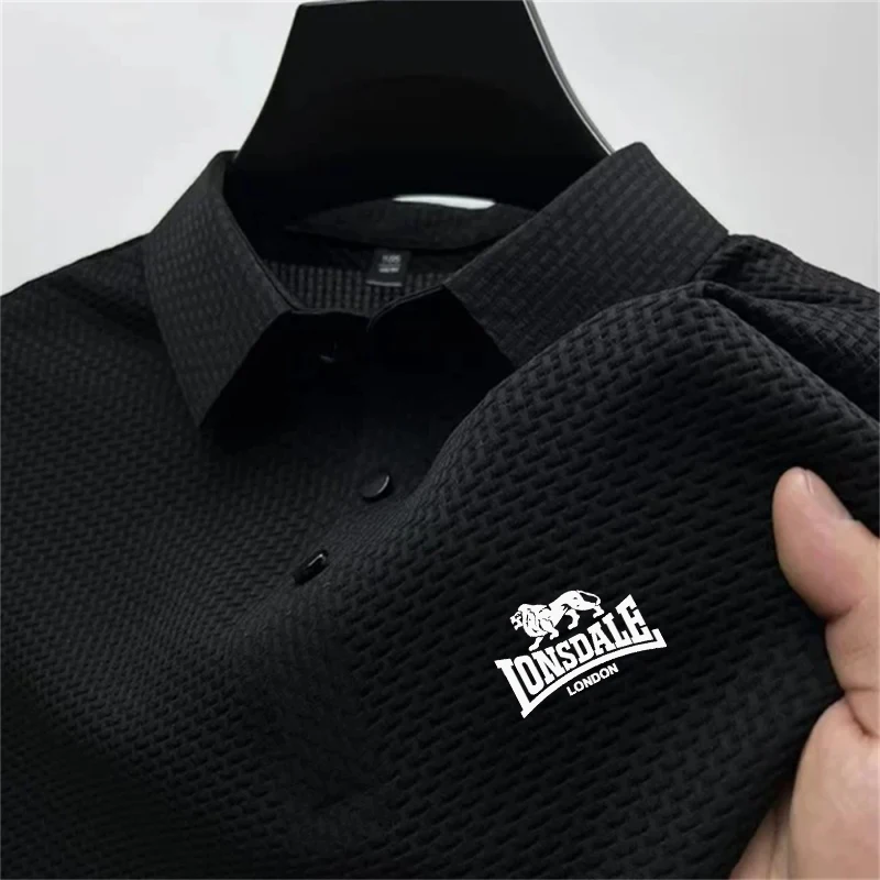 

Men's Golf Shirt 2026 Business Casual Short Sleeve Summer New Multi functional Top Solid Color Polo Shirt Fashionable, Breathabl