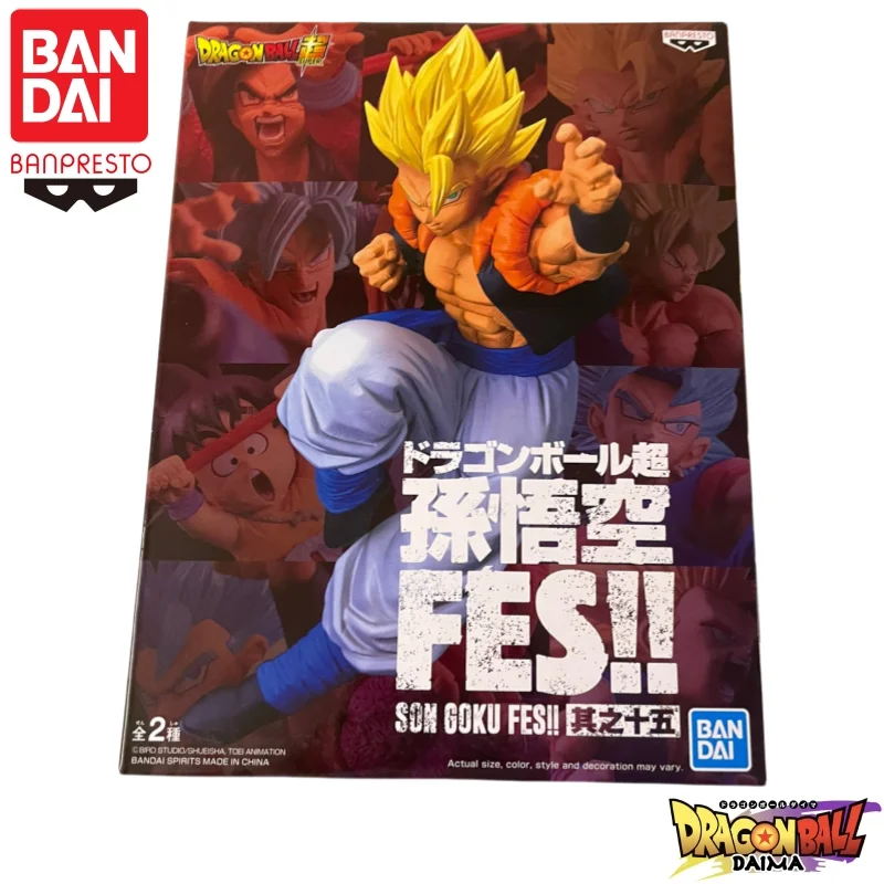 En Stock Bandai Banpresto Original Dragon Ball Fes 15 Son Goku Gogeta figurine modèle poupée flambant neuf en boîte jouets modèle Garage