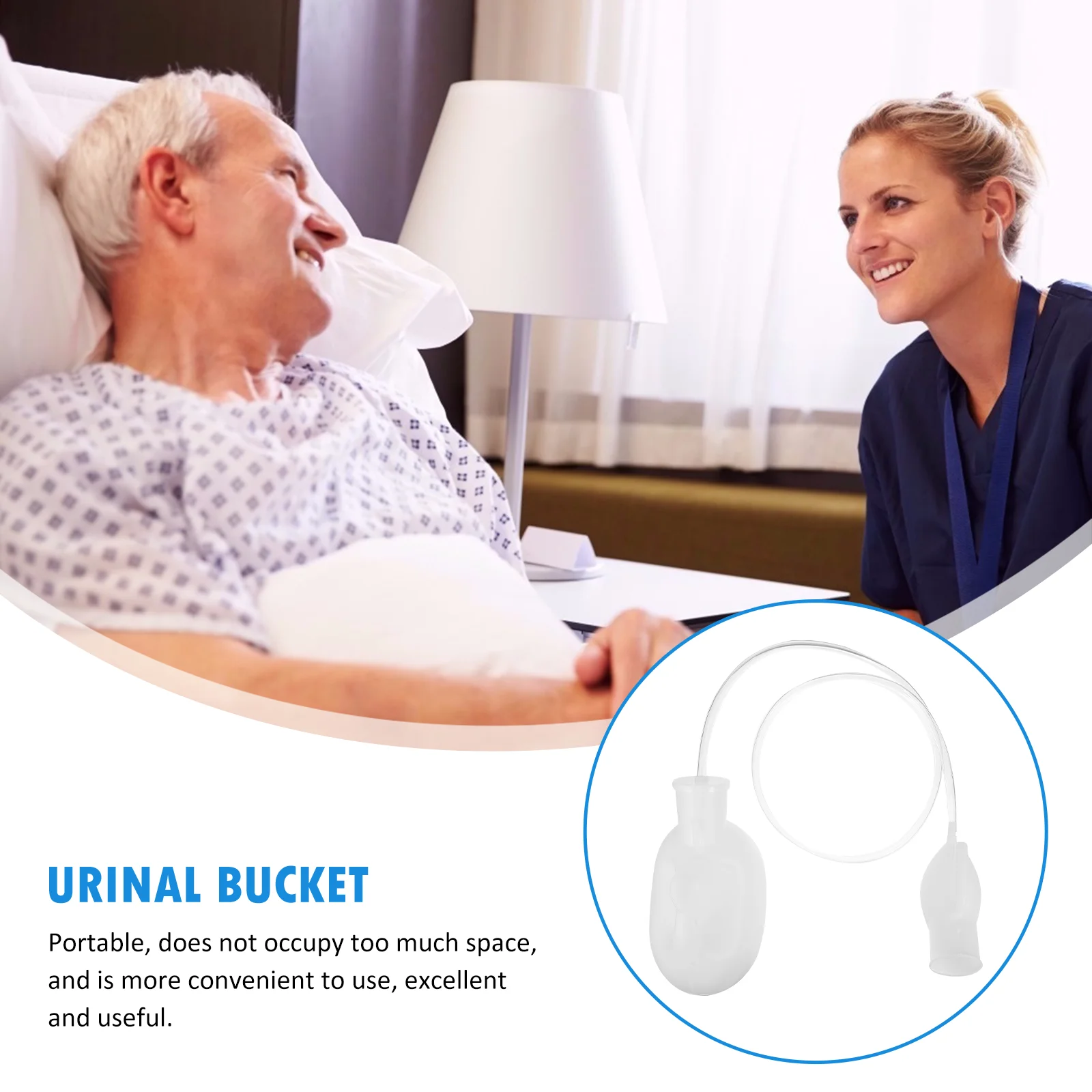 

Писсуар с трубкой-ведром, бутылка, бытовая камера, горшок, портативный пластиковый горшок для мочи, 2000 мл, мужской горшок