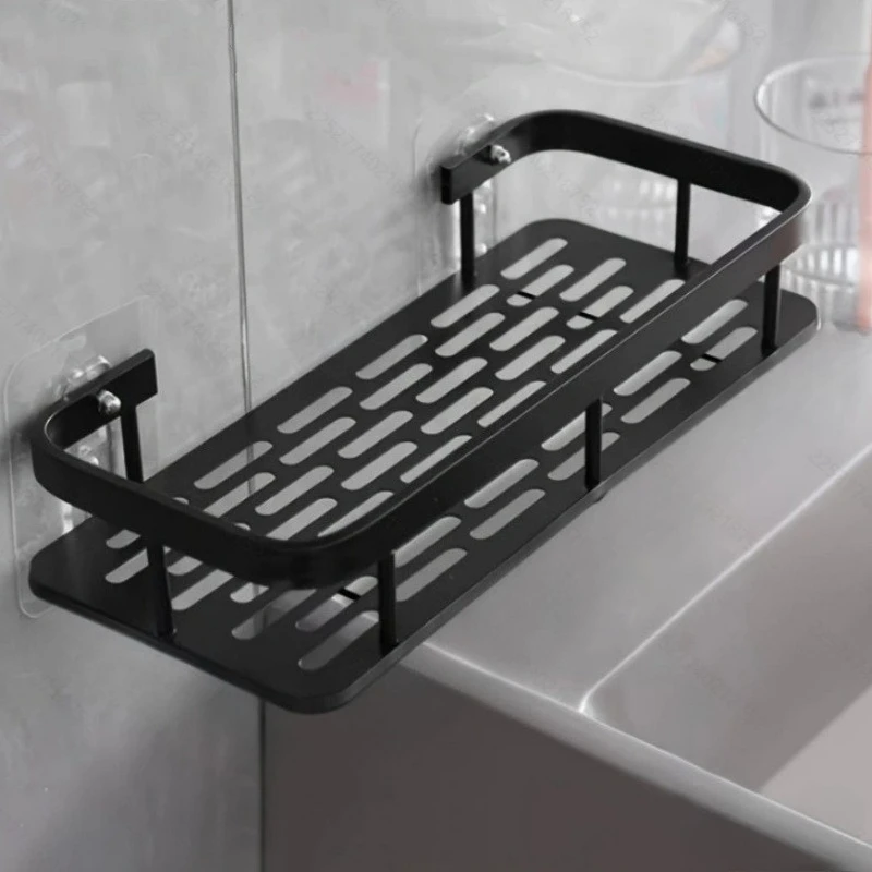 Wandmontiertes Aufbewahrungsregal für Badezimmer, Toilette, Waschbecken, Toilettenartikel, Wandmontage zum Aufhängen von Gegenständen
