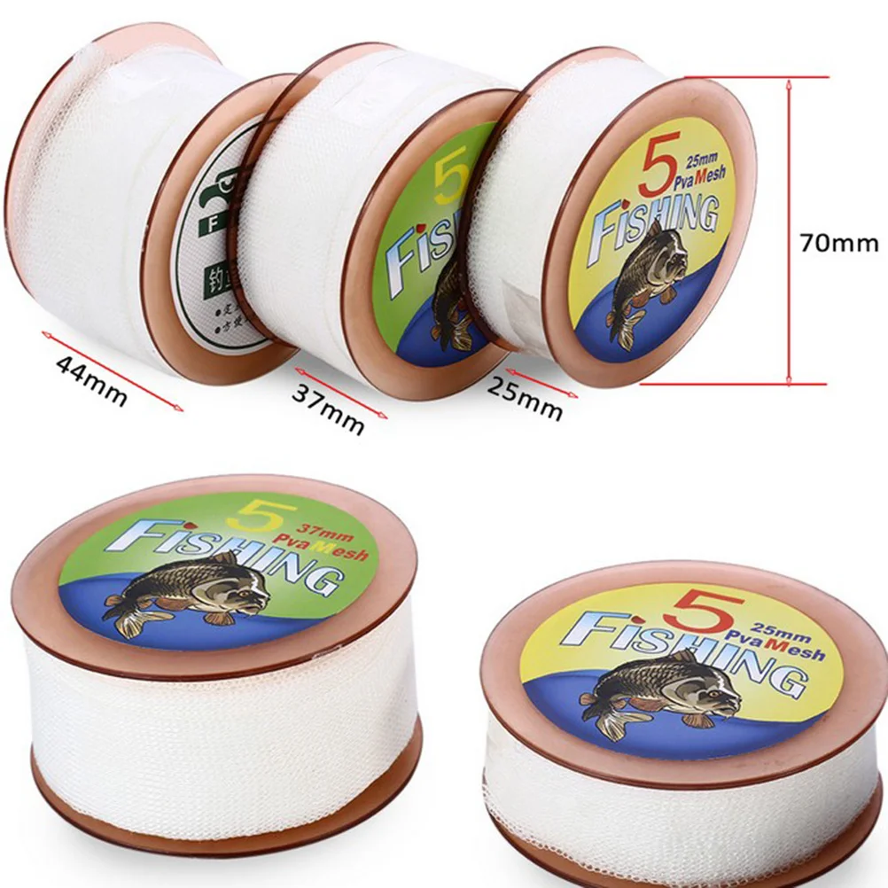 

5M Pva Water Soluble Mesh Net 37Mm For Carp Fishing Bait Feeder Biodegradable Baits Stocking Bag Fishing Tools Accessory