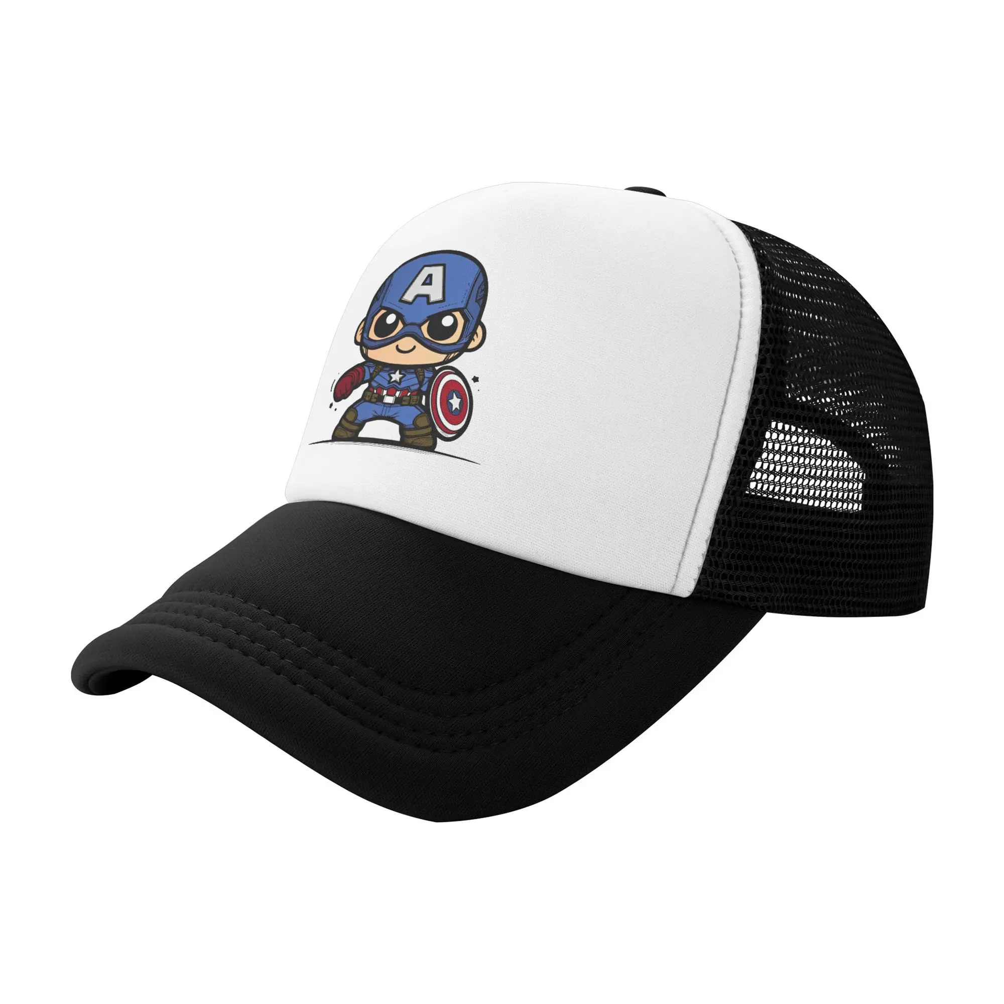 Captain America Snapback Hat For Men Women Summer Cooling Mesh Side Sun Hats Caps Adjustable Fit For Casual Wear