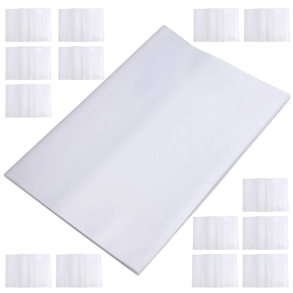 20Pcs Transparent Book Protector Reusable Waterproof PP for Textbooks Students Thickened Book Protective Case
