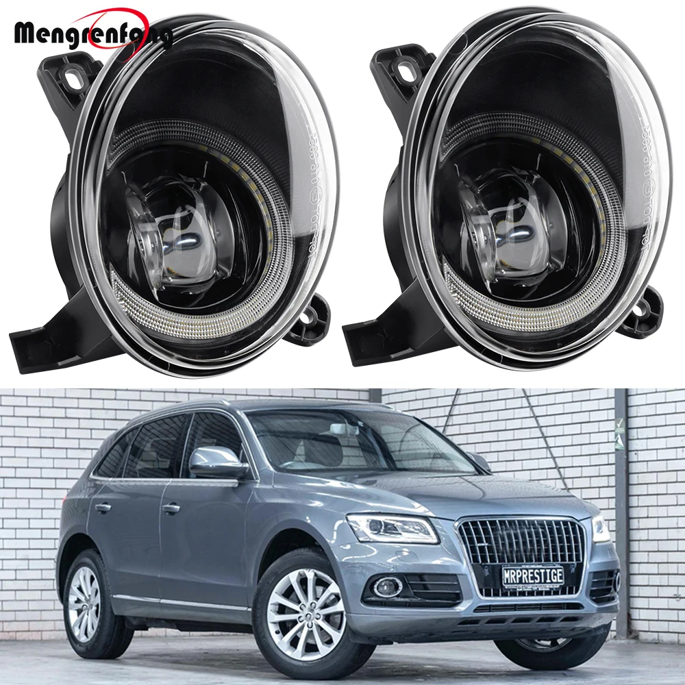 2 Pieces Car H11 LED Fog Light DRL Angel Eye Daytime Driving Lamp For Audi Q5 (8R) 2009 2010 2011 2012 2013 2014 2015 2016 2017