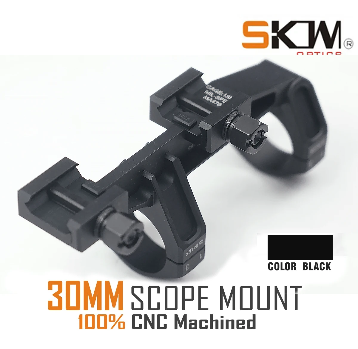 Imagem -03 - Skwoptics-anéis de Montagem Baixo Ar15 m4 Cnc 1913 Picatinny Rails 30 mm Preto