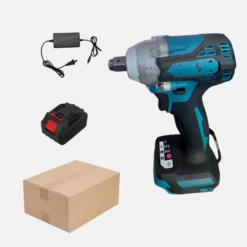 350N. M Torque Brushless Electric Impact Wrench with 128VF Battery 1/2 