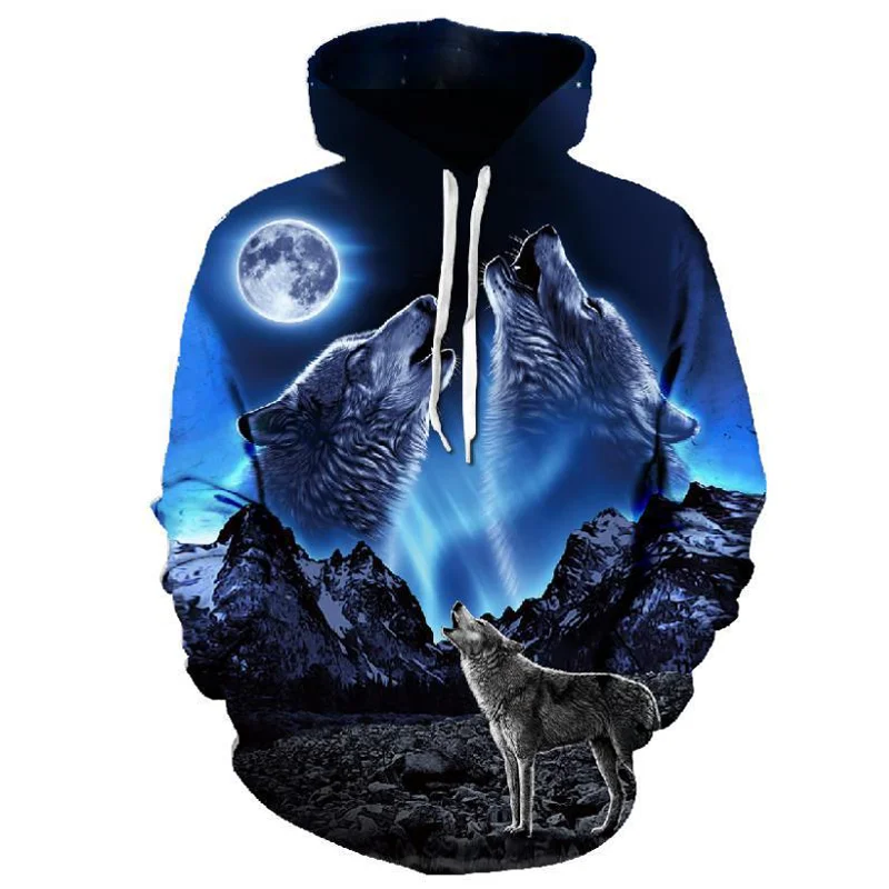 

Wolf Printed Hoodies Men 3D Hoodies Brand Sweatshirts Fashion Tracksuits and retail Free transportation men's clothing pullove