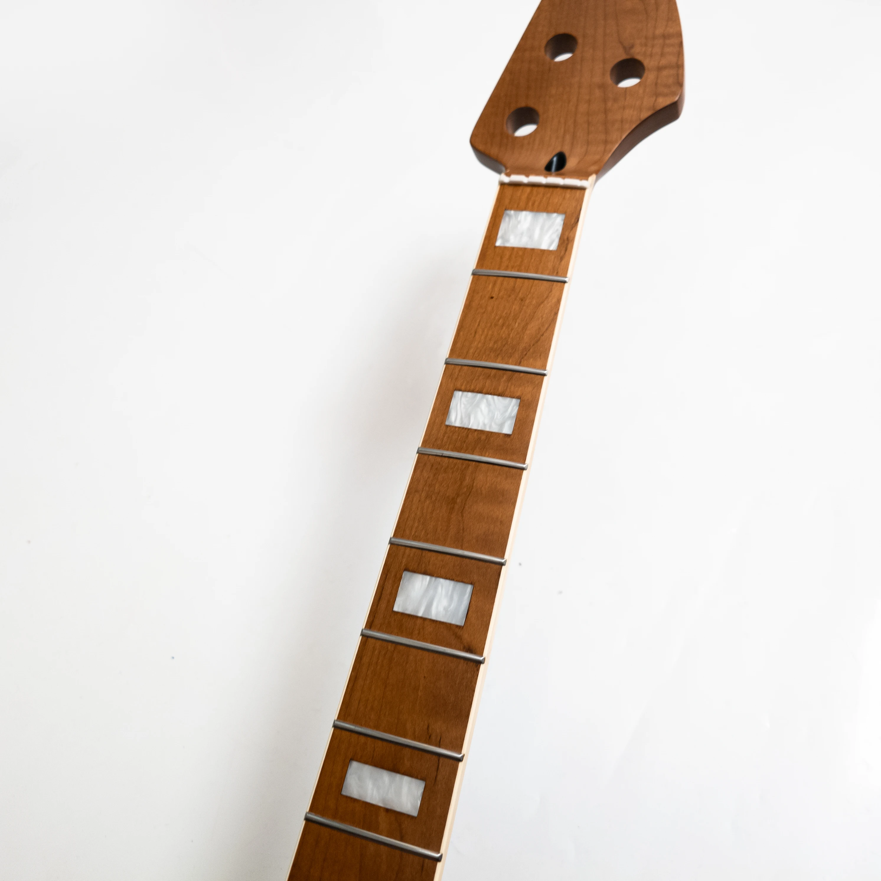 Flame Maple 5 String Electric Bass Neck 20 Stainless Steel Frets Bone Nut Bolt On Replacement Neck