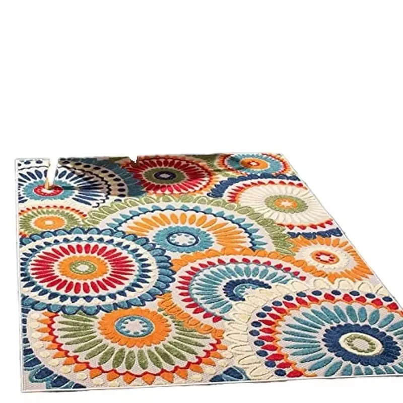Machine Made Polyester Carpet Non Slip Stain Resistant Fire Resistant Thick Low Lint Modern Design for Living Room Corridor