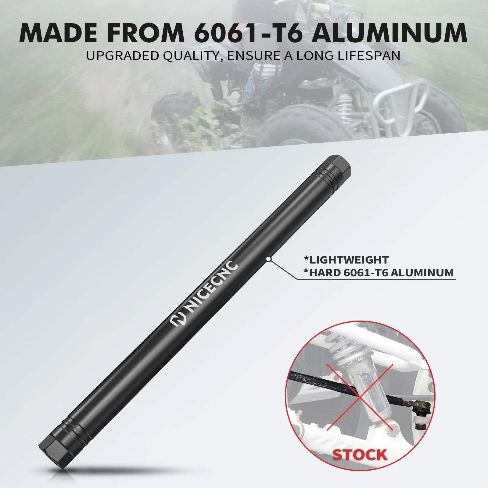 NICECNC für Yamaha Blaster 200 YFS200 1988-2006 Spurstangenkopf- und Kugelgelenk-Set aus Aluminium, ersetzt 1UY-23841-01-00, ATV-Zubehör – Detail 4