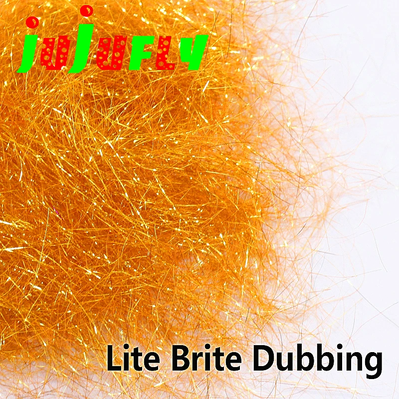 jujufly 1pack metallic ultra fine tinsel fiber synthetic fly dub 10colors lite brite universal dubbing trout fly tying materials