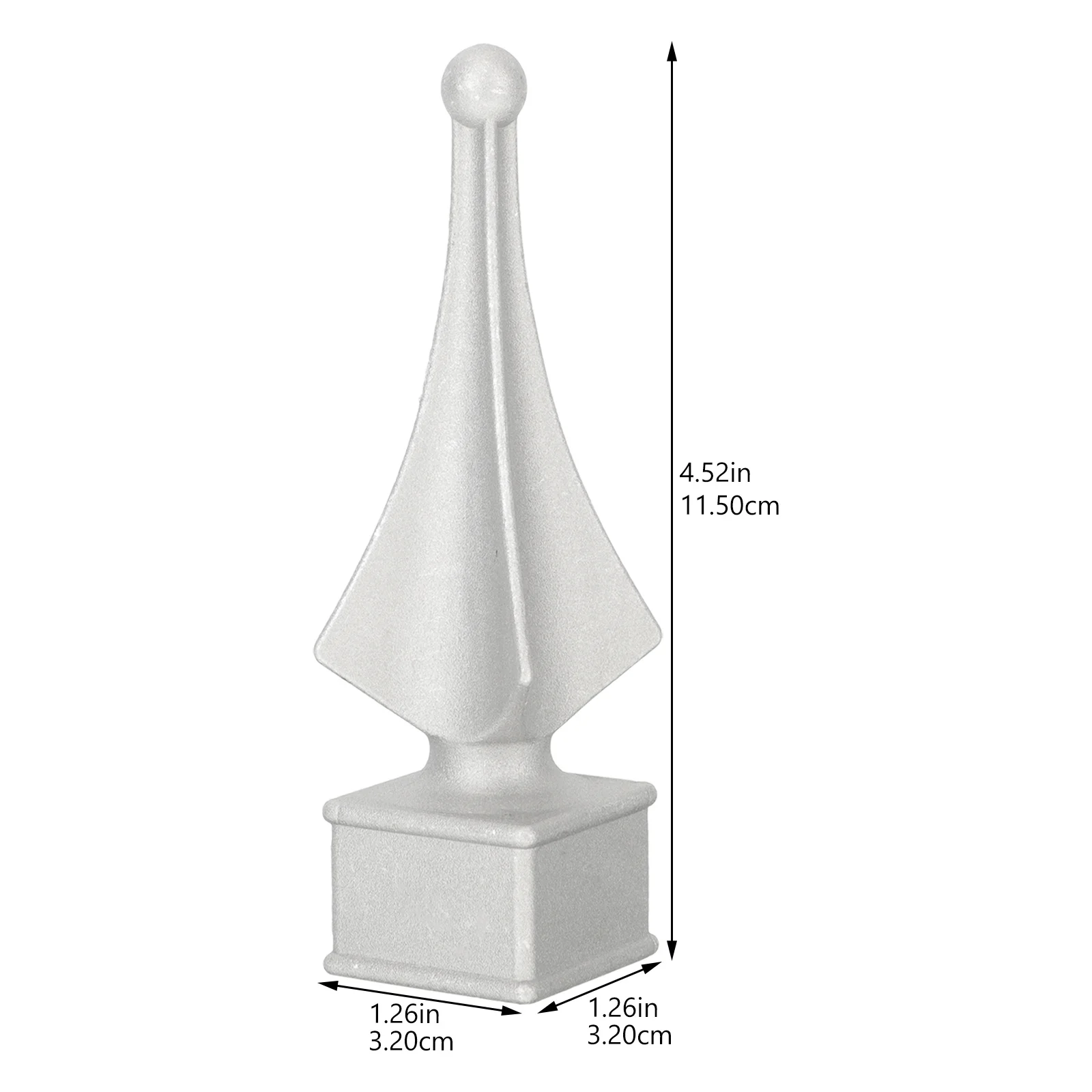 4 قطعة سبائك الألومنيوم سياج Finials بندقية رئيس أنبوب مربع نهاية قبعات في الهواء الطلق حديقة الديكور المعادن آخر القبعات العالية سياج ديكور #4