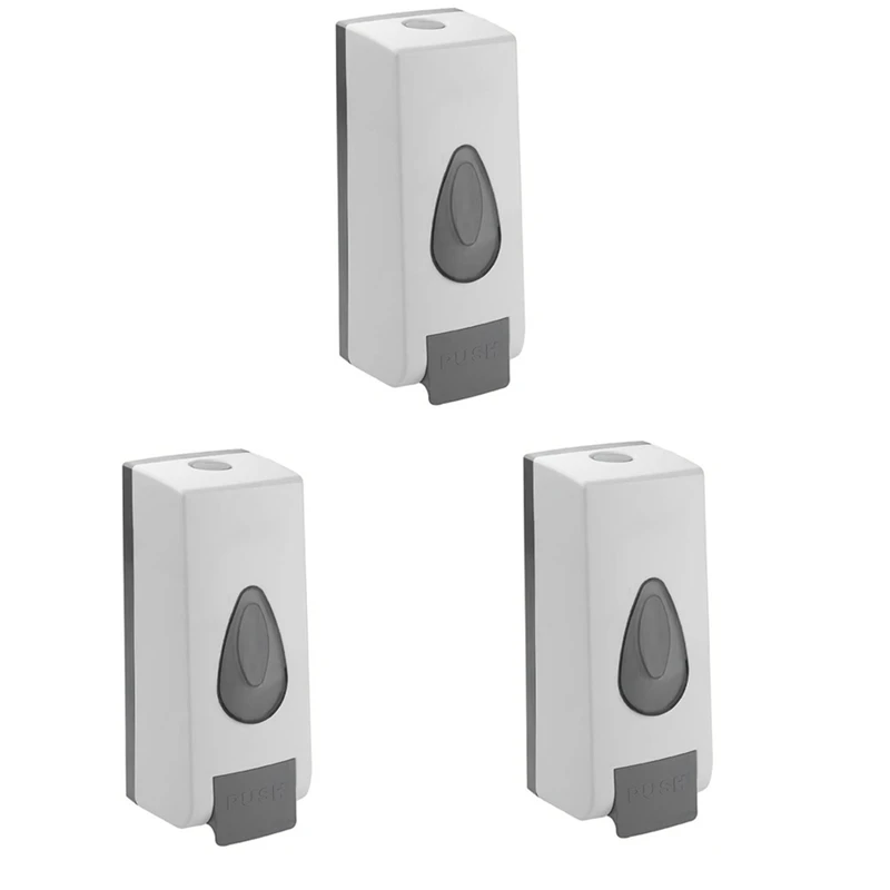 

3X Manual Soap And Hand Dispenser For Commercial Or Residential Use Good Forlotion, Gel, Wall Mounted, 600Ml