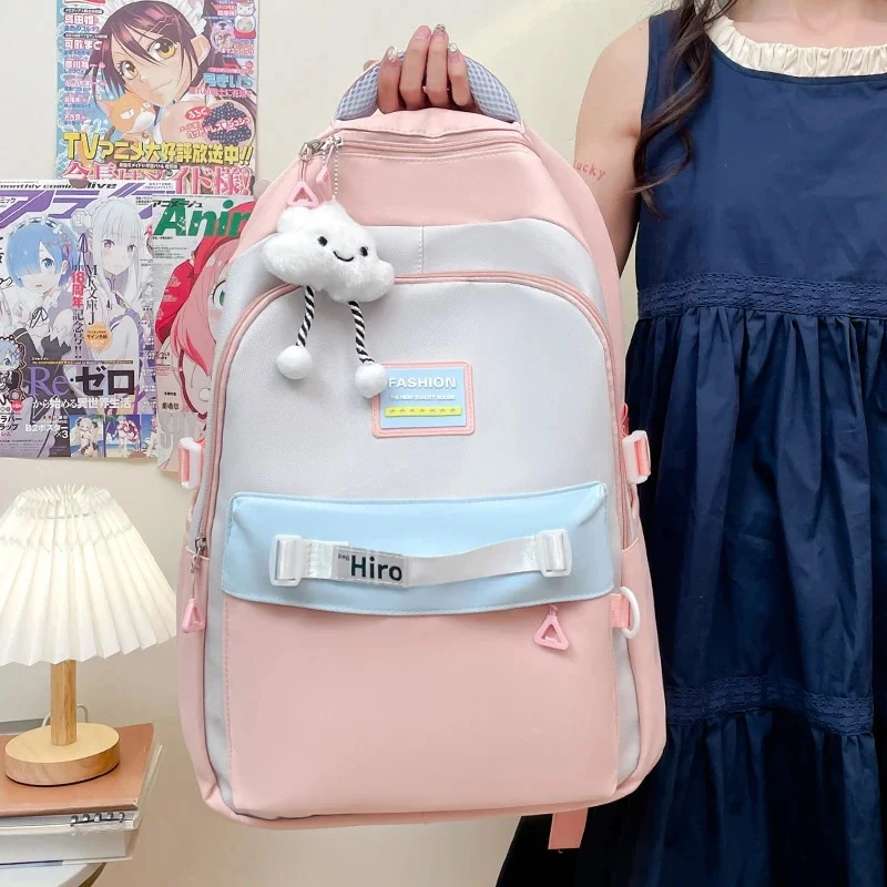 Computer Y2K Anime Alphabet Backpacks Back To School Cute Bag Zipper Student Travel Women's Handbags High Capacity Backpacks New