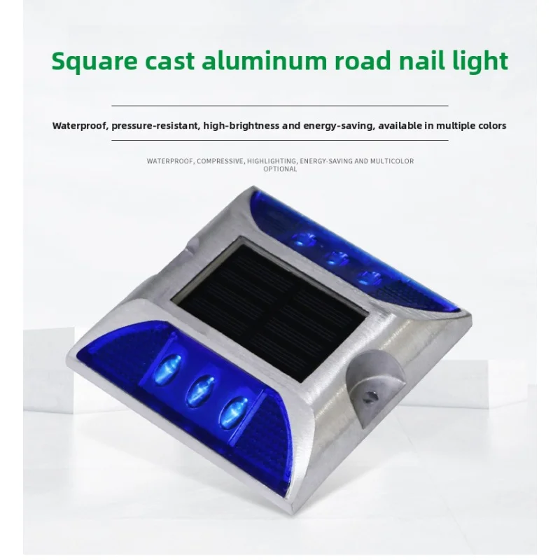 

LED floor lights, solar floor marking lights, waterproof outdoor lane road, highway long nail lights, solar floor lights