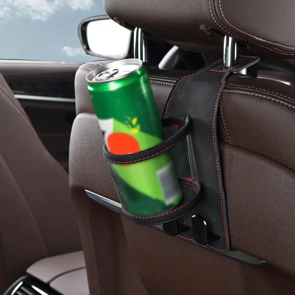 Car Space Saver Car Door Cup Holder Hook Car Seat Back Water Cup Holder with Double Metal Hook for Stable Strong Load-bearing