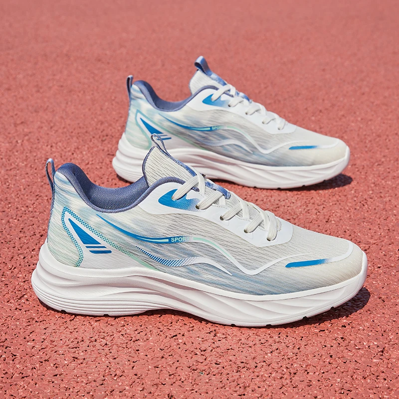 

New Ultra Lightweight Versatile Mens Sports Shoes Lace Up Breathable Popular Running Shoes Rebound Comfortable Walking Shoes