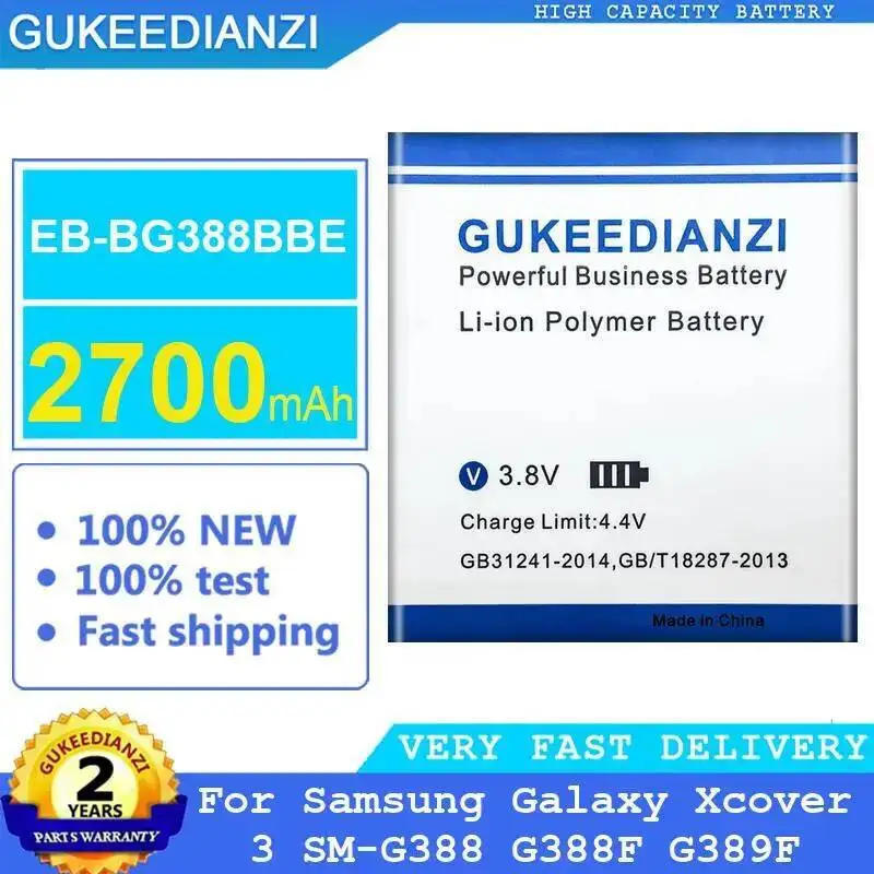 

2700Mah High-Capacity For Samsung Galaxy Xcover 3 SM-G388 G388F G389F EB-BG388BBE Mobile Phone Battery