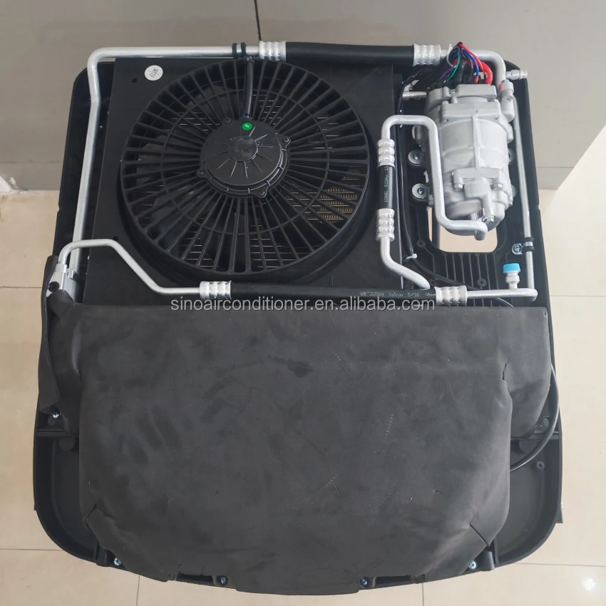 شاحنة التخييم الجديدة على السطح 24 فولت مكيف هواء وقوف السيارات 12 فولت 12 فولت نظام تكييف الهواء للقافلة #3