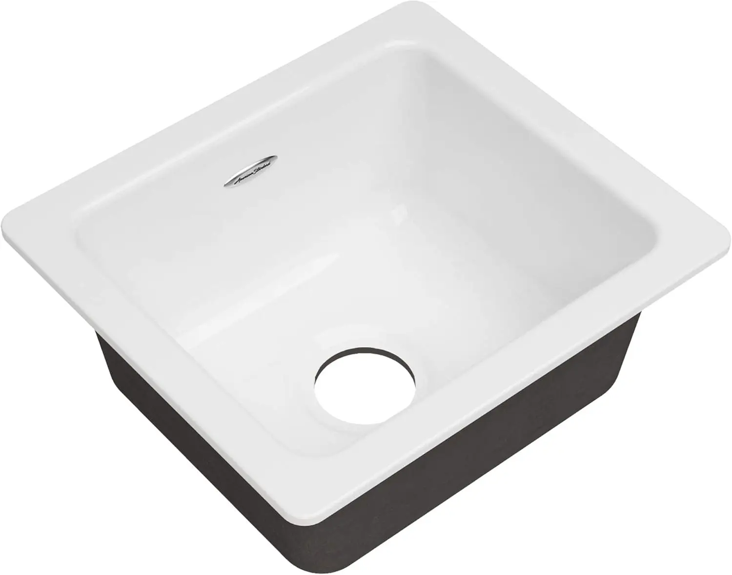 

77Sb16180.308 Delancey 18 X 16 Single Bowl Cast Iron Kitchen Sink Brilliant White