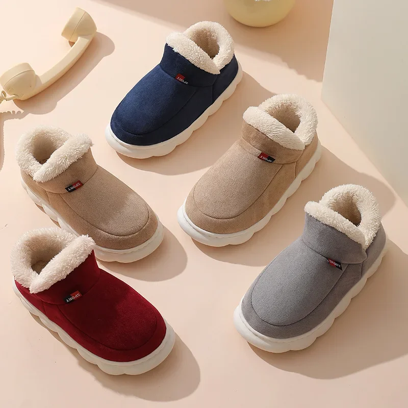 Winter-Damen- und Herrenschuhe 2026: Warme Baumwoll-Hausschuhe für drinnen und draußen, Plüsch-gepolsterte Pantoffeln für Damen – Detail 20