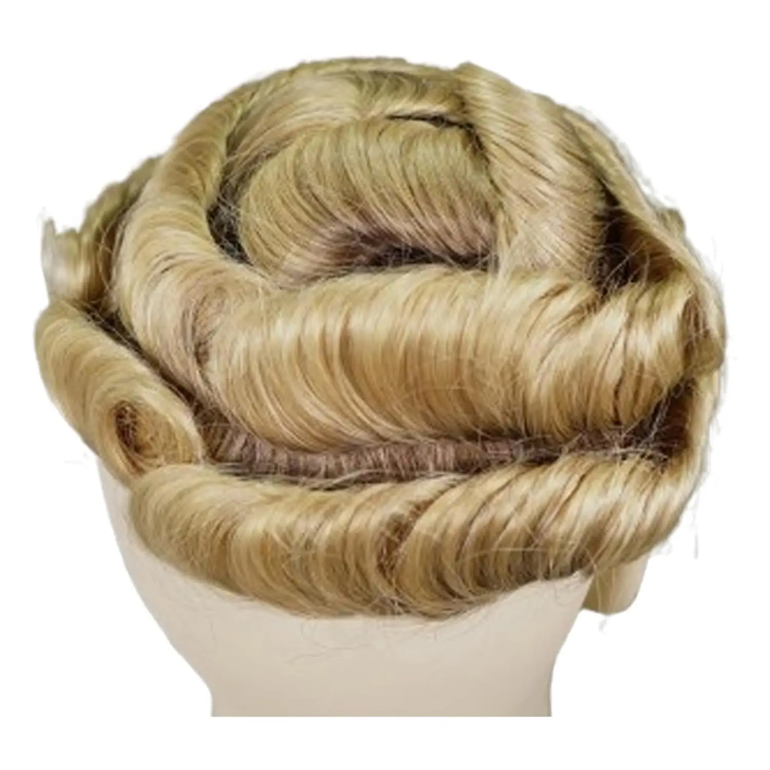 شعر مستعار بشري للرجال 10 × 8 بوصة، شعر بشري أوروبي دانتيل أمامي خصلات شعر طبيعية 0.06 مم جلد رقيق PU على شكل حرف V #3