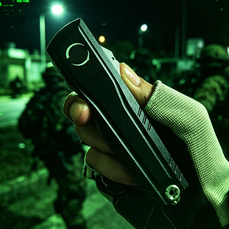

Тактический нож Micro Ultratech EDC для активного отдыха, высокопрочный, из стали D2, карманный, OTF, с алюминиевой рукоятью, портативный инструмент для кемпинга