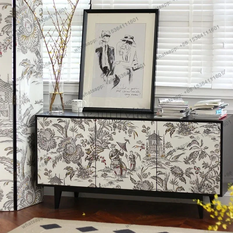 

Modern simple entrance locker French side cabinet Art decoration cabinet opposite the door