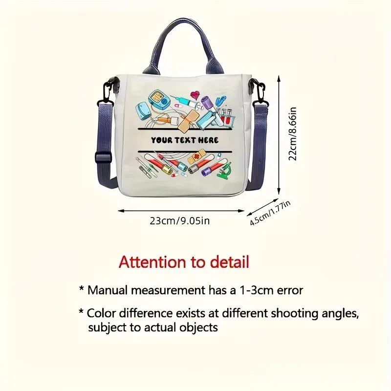 Custom Nurse Name Crossbody Bag, Personalized Stylish Nurse Design, Doctor Appreciation Gift, Family and Kitchen Party Giveaway