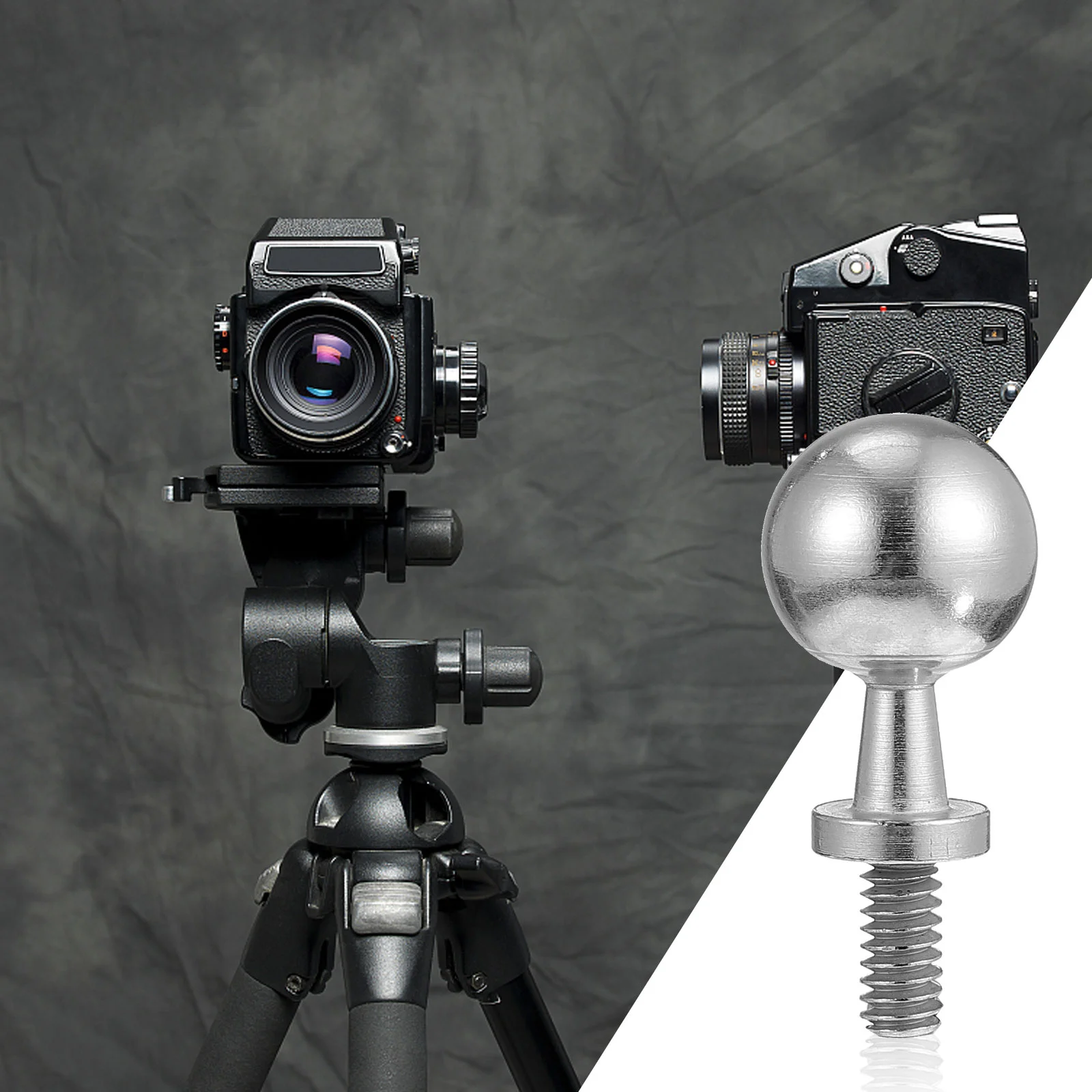 Phone Tripod Ball Head Screw Small Cloud Platform Projector Fixing Silver Camera Steel Woman