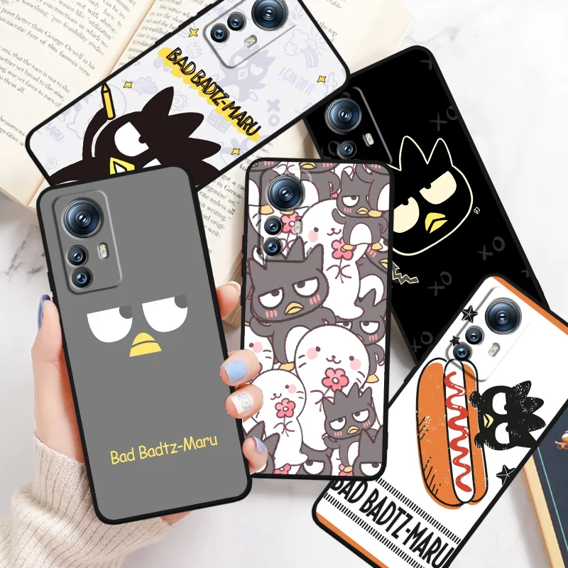 

Bad Badtz Maru Sanrio Cute For Xiaomi Mi Poco F5 F4 F3 X6 X5 X4 X3 M6 M5 M5S M4 M3 C65 Pro GT NFC 5G Black Cover Phone Case